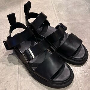 Dr. Martens Black Leather Sandals